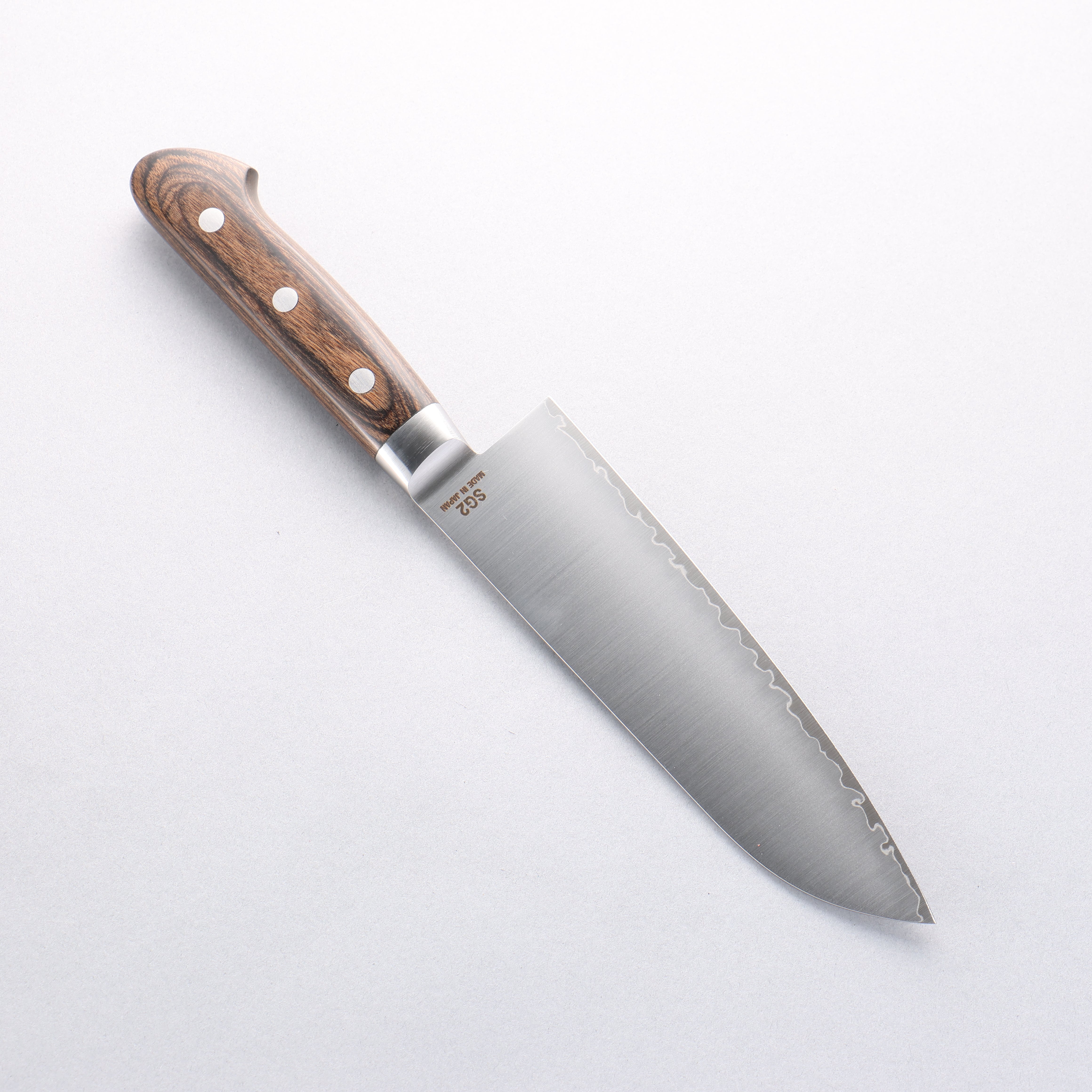 Higuchi SG2 Santoku 180mm Brown Pakka wood Handle