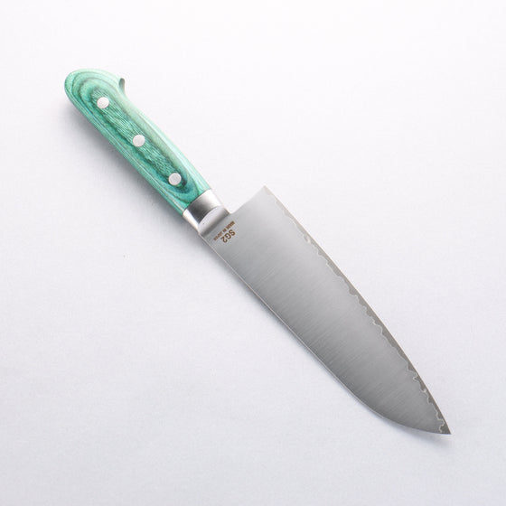 Higuchi SG2 Santoku 180mm Green Pakka wood Handle - Seisuke Knife