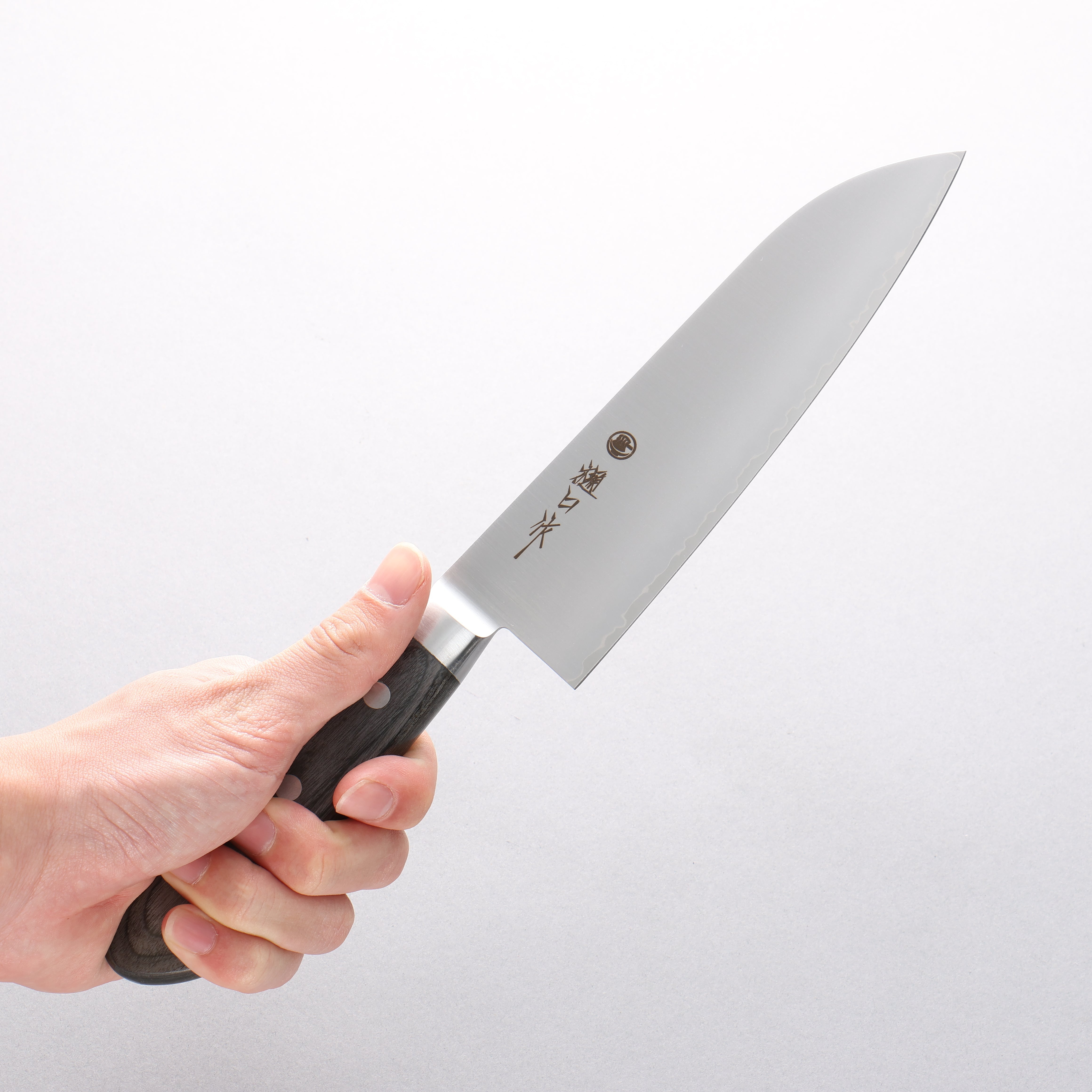 Higuchi SG2 Santoku 180mm Gray Pakkawood Handle - Seisuke Knife