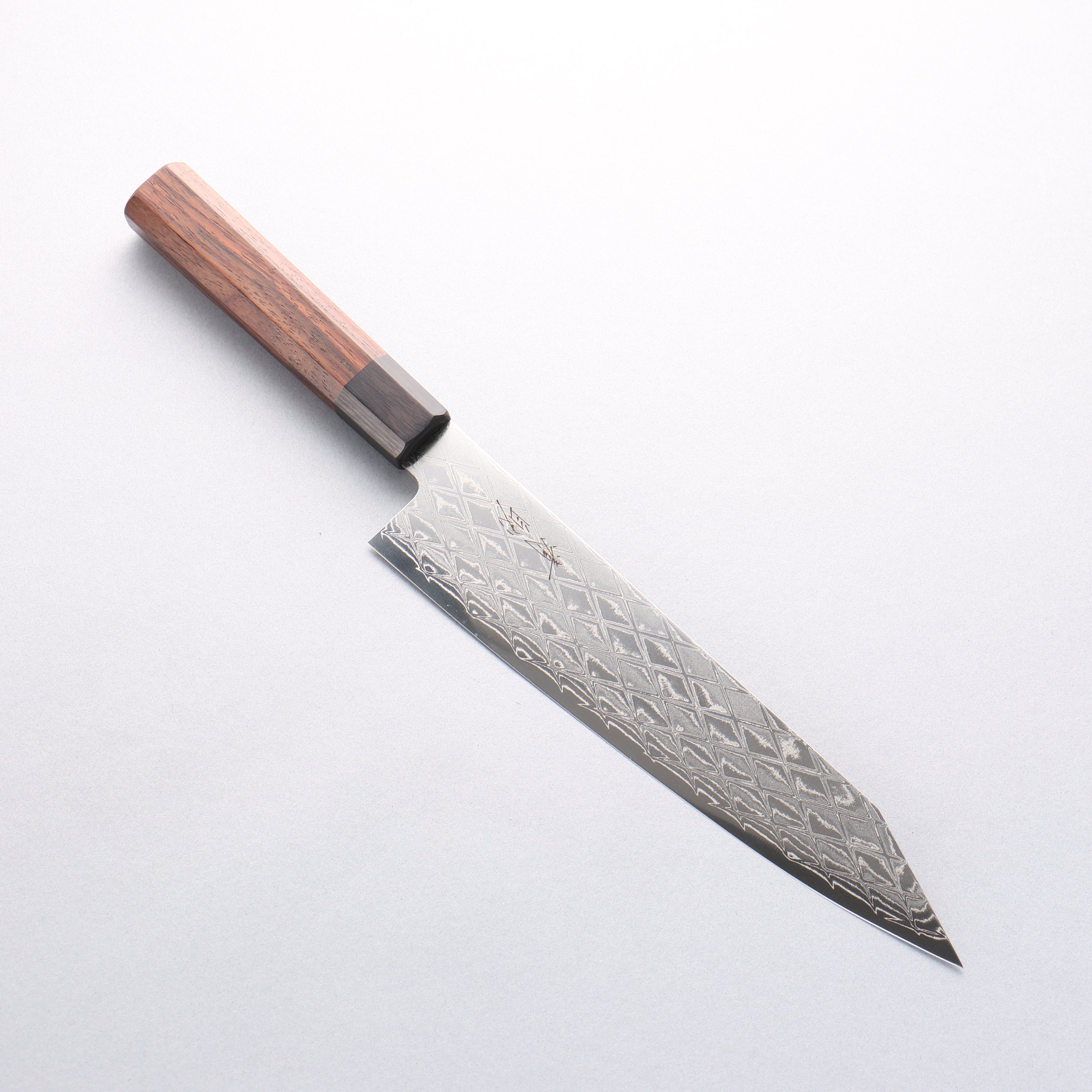 Seisuke AUS10 Mirror Crossed Kiritsuke Gyuto 210mm Shitan & Black Pakkawood Handle - Seisuke Knife