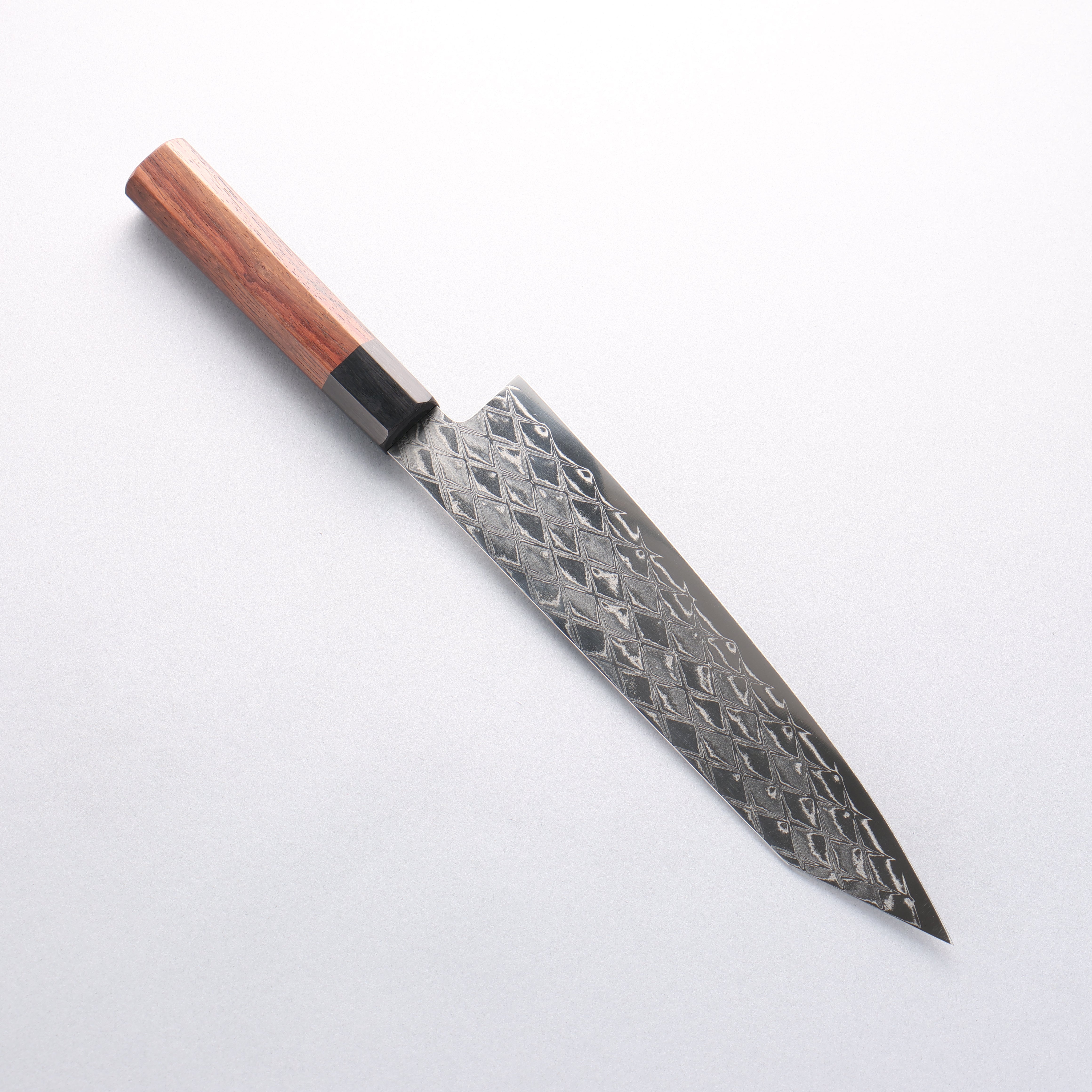 Seisuke AUS10 Mirror Crossed Kiritsuke Gyuto 210mm Shitan & Black Pakkawood Handle - Seisuke Knife