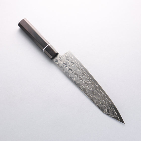 Seisuke AUS10 Mirror Crossed Kiritsuke Gyuto 210mm Black Pakka wood Handle - Seisuke Knife