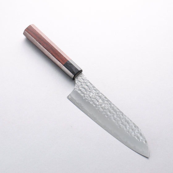 Yu Kurosaki Senko Ryu SG2 Hammered Santoku 170mm Rosewood (Ferrule: Black Pakka Wood) Handle - Seisuke Knife