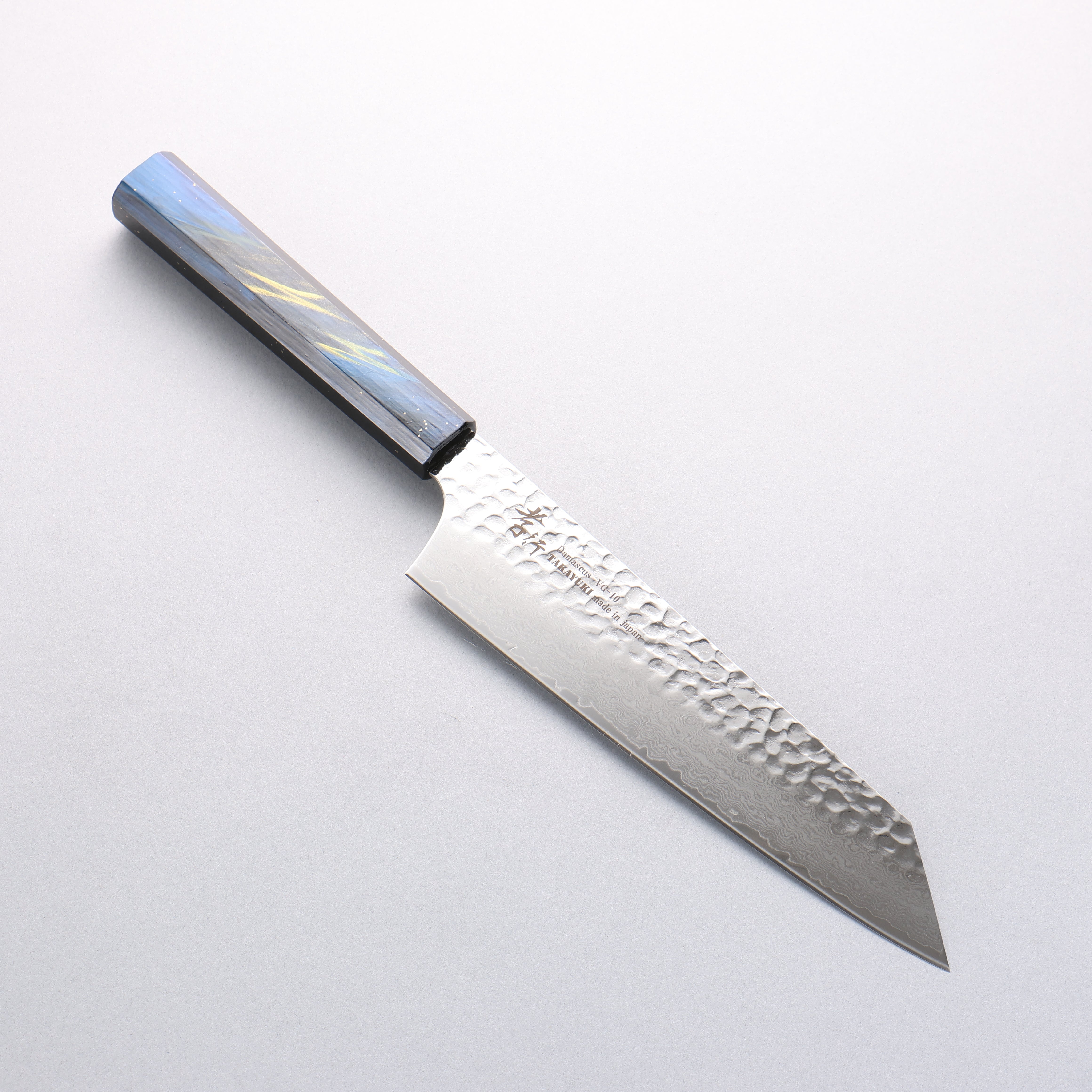 Sakai Takayuki VG10 33 Layer Damascus Kengata Gyuto 190mm Saiu Lacquered Live Oak Handle - Seisuke Knife
