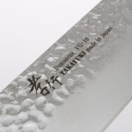 Sakai Takayuki VG10 33 Layer Damascus Kengata Gyuto 190mm Live oak Lacquered (Saiu) Handle - Japanny - Best Japanese Knife