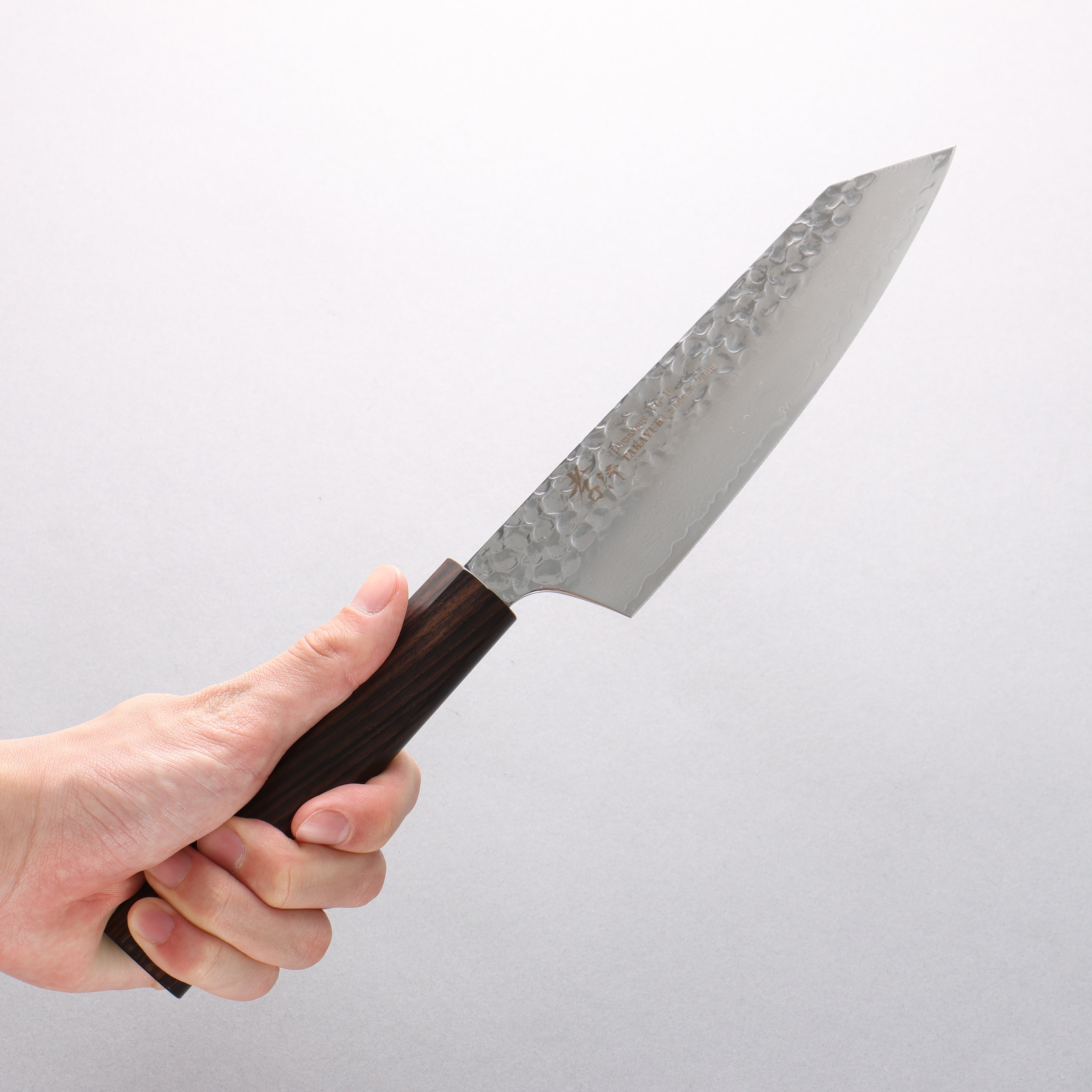 Sakai Takayuki VG10 33 Layer Damascus Kiritsuke Santoku 160mm Ebony Wood Handle - Seisuke Knife