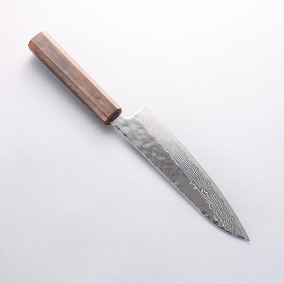 Seisuke Stainless Steel 440C Hammered Damascus Migaki Finished Gyuto 180mm Oak Handle - Seisuke Knife