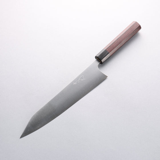 Shibata Takayuki Koutetsu Blue Super Gyuto 240mm Rosewood (Ferrule: Black Pakka Wood) Handle - Seisuke Knife