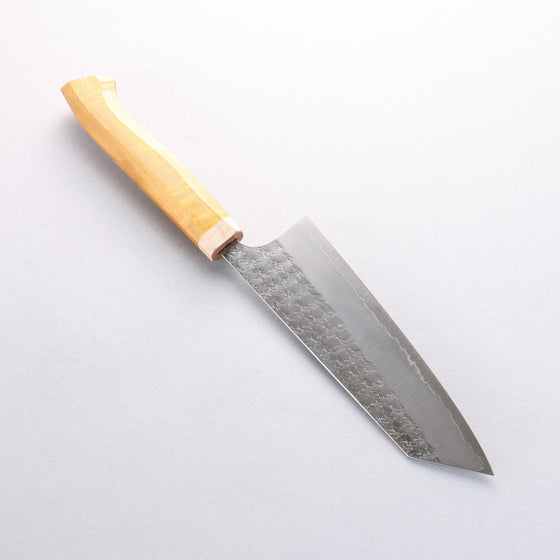 Yoshimi Kato Minamo SG2 Hammered Bunka 170mm Western style (yellow) Handle - Seisuke Knife