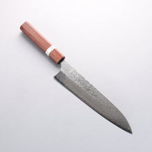  Yoshimi Kato SG2 Damascus Migaki Finished Gyuto 210mm Rosewood (White Turquoise Ring) Handle - Seisuke Knife