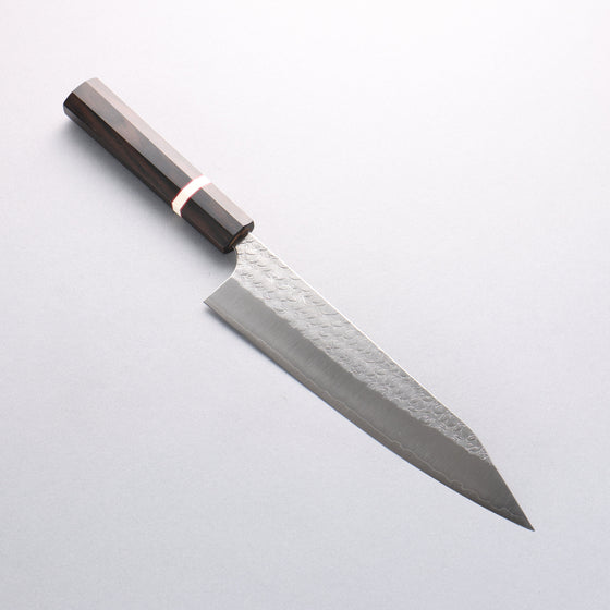 Yoshimi Kato Minamo SG2 Hammered Kiritsuke Gyuto 210mm Ebony (White Ring) Handle - Seisuke Knife