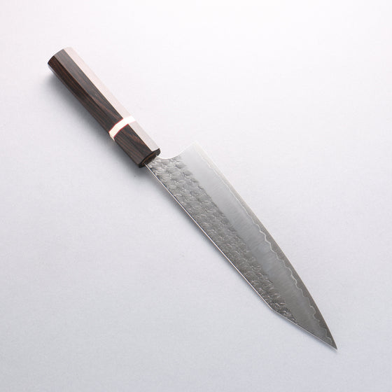 Yoshimi Kato Minamo SG2 Hammered Kiritsuke Gyuto 210mm Ebony (White Ring) Handle - Seisuke Knife