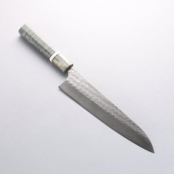 Yoshimi Kato Minamo SG2 Hammered Gyuto 210mm Stabilized wood (With White ring) Handle - Seisuke Knife