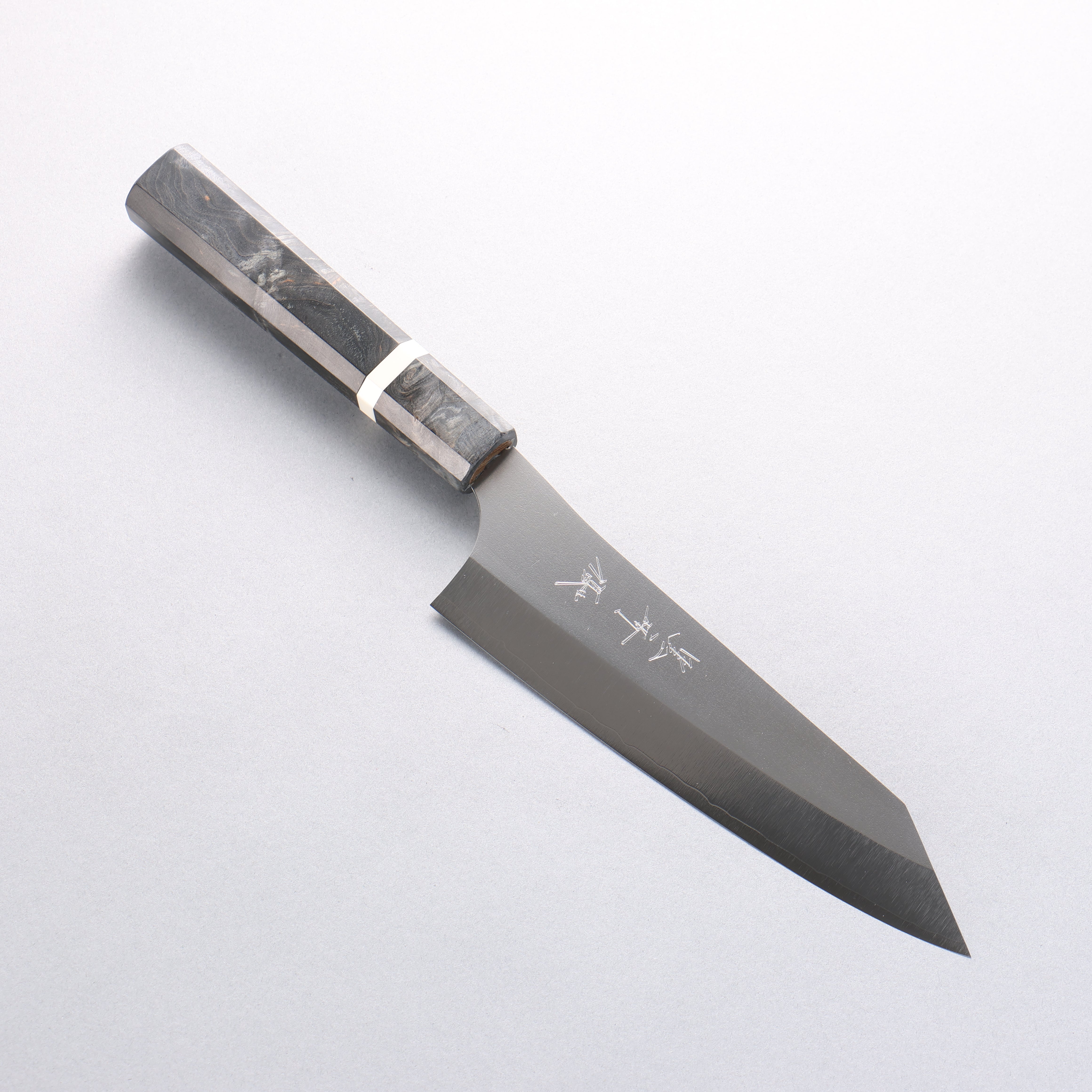 Yu Kurosaki New Gekko VG-XEOS Bunka 170mm Stabilized Burl & White Ring Handle - Seisuke Knife