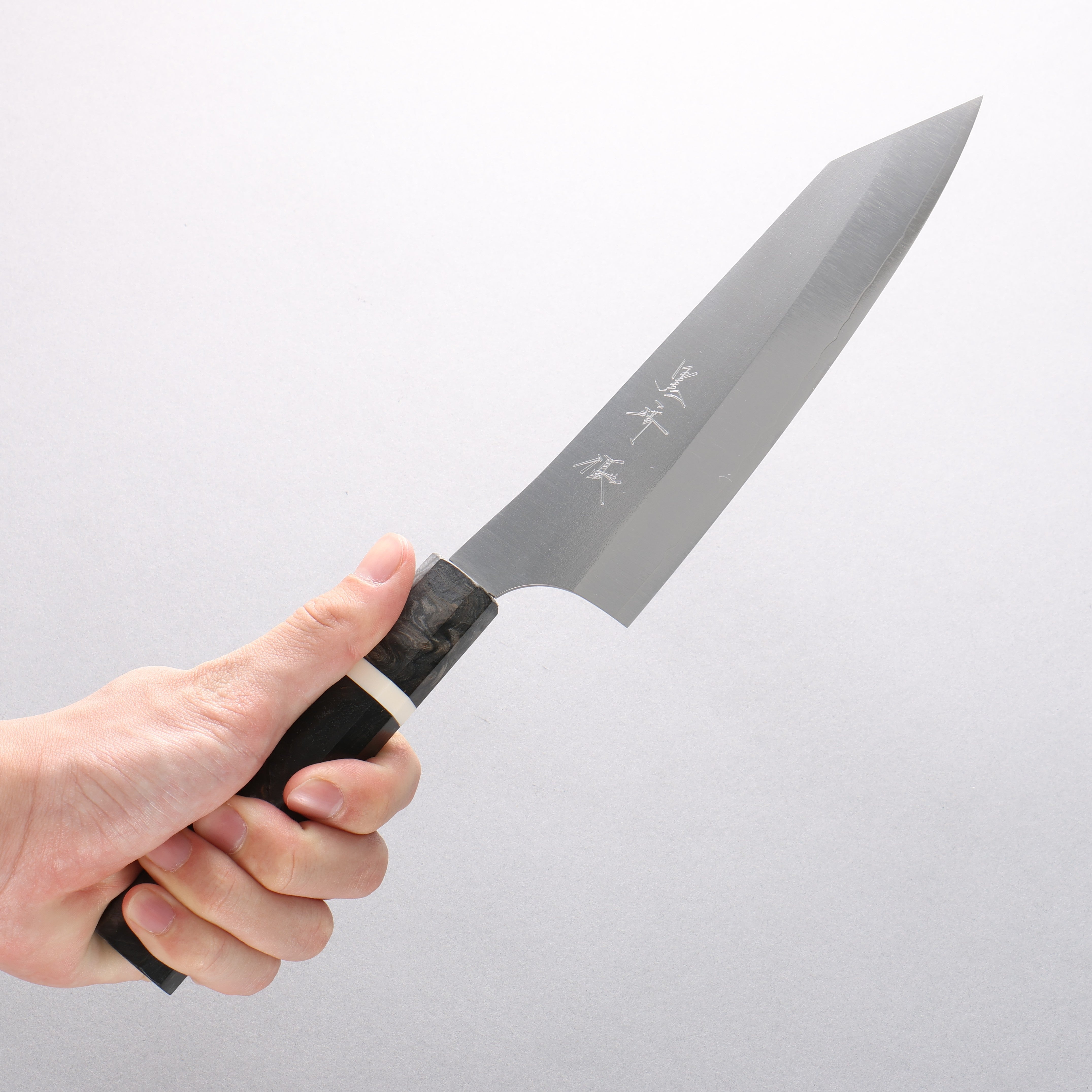 Yu Kurosaki New Gekko VG-XEOS Bunka 170mm Stabilized Burl & White Ring Handle - Seisuke Knife