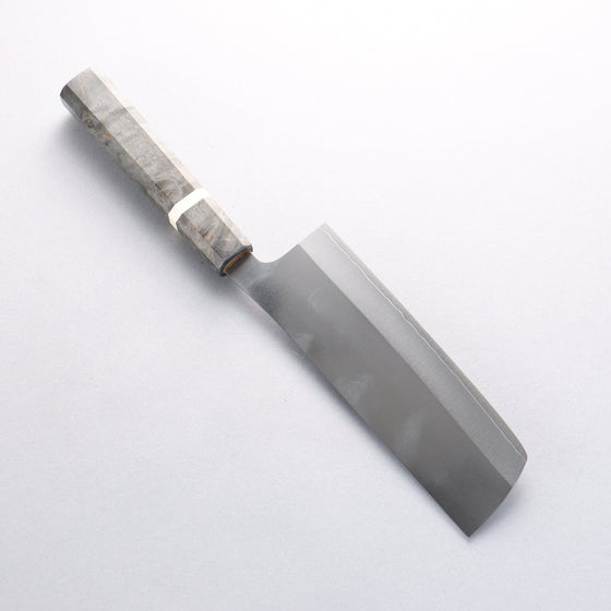 Yu Kurosaki New Gekko VG-XEOS Nakiri 165mm Stabilized Burl (White Ring) Handle - Seisuke Knife