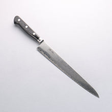  Seisuke Kagami2 AUS10 Mirrored Finish Damascus Sujihiki 240mm Black Pakka wood Handle - Seisuke Knife