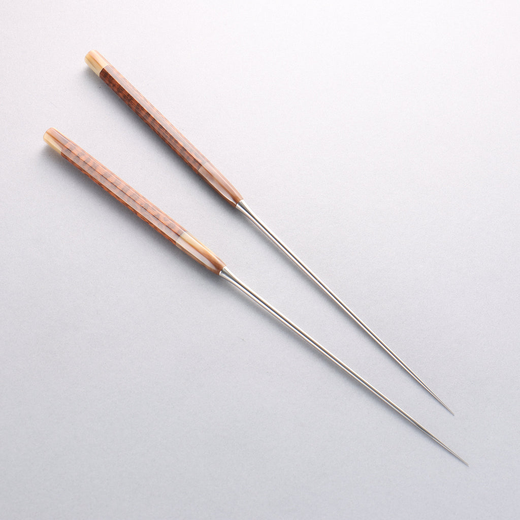 Stainless Steel Moribashi Snakewood & Marbled Horn Handle 165mm
