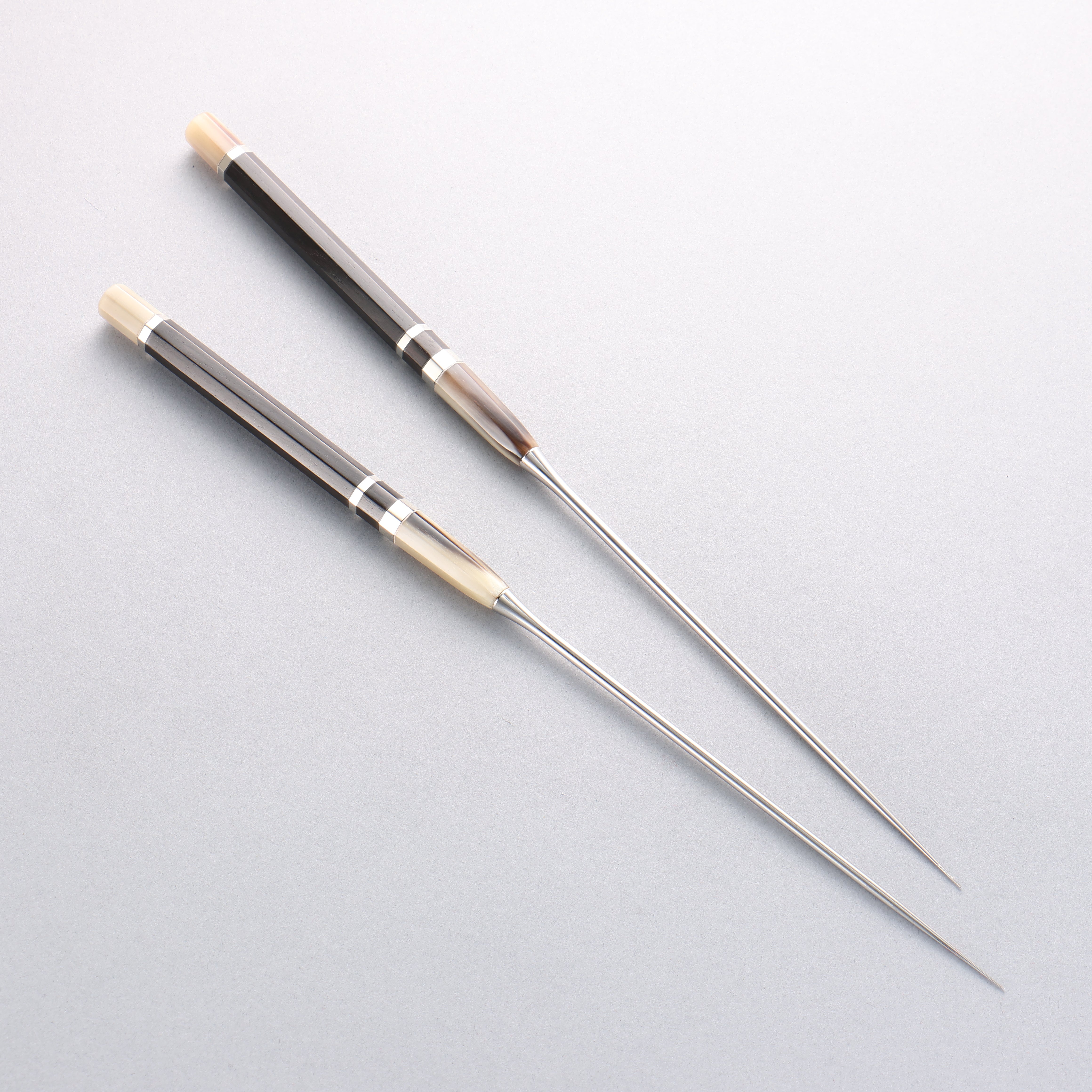 Stainless Steel Moribashi Ebony & Marbled Horn Handle 180mm - Seisuke Knife