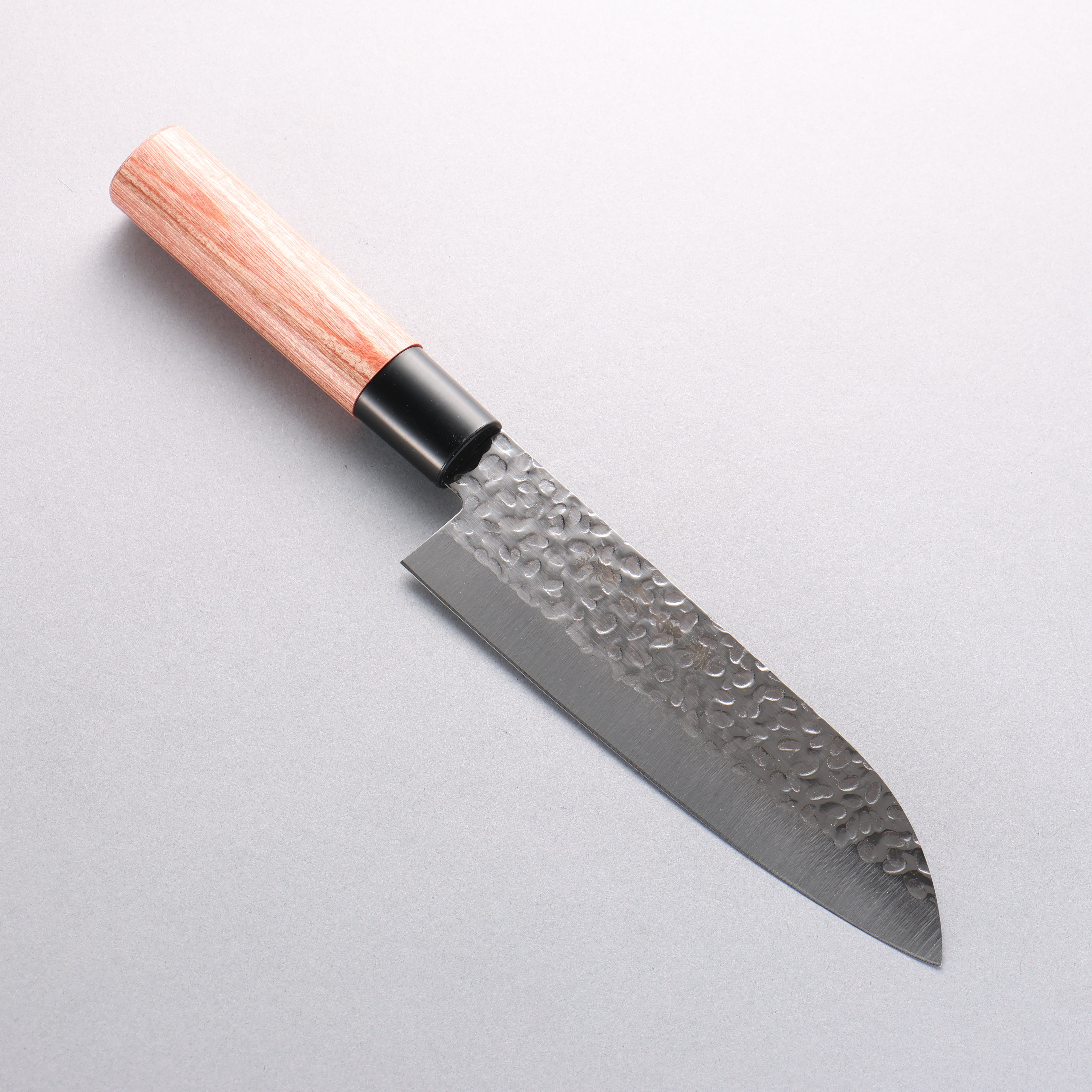 Kanetsune DSR-1K6 Hammered Santoku 165mm Red Pakka wood Handle - Seisuke Knife