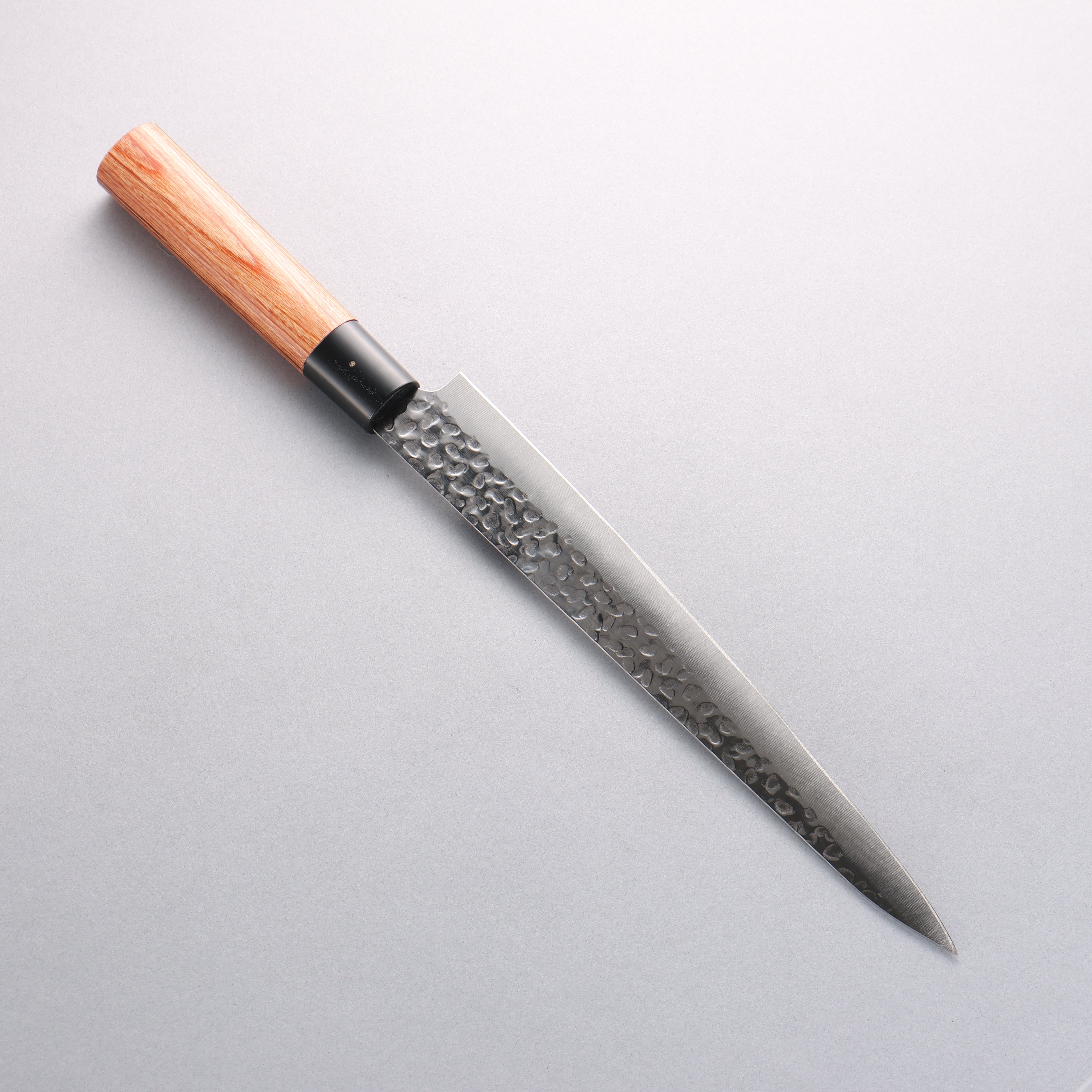 Kanetsune DSR-1K6 Hammered Sujihiki 240mm Red Pakka wood Handle