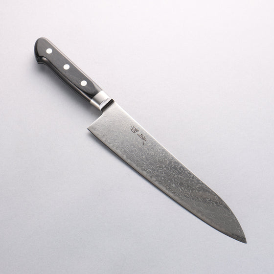 Seisuke Kagami2 AUS10 Mirrored Finish Damascus Gyuto 210mm Black Pakka wood Handle - Seisuke Knife