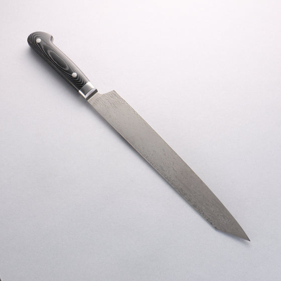 Sakai Takayuki Coreless Damascus Kengata Yanagiba 260mm Black Micarta Handle - Seisuke Knife