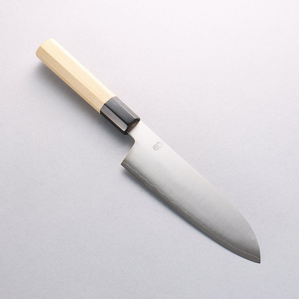 Kikuzuki Silver Steel No.3 Bokashi Santoku 180mm Magnolia Handle