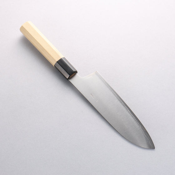 Kikuzuki Silver Steel No.3 Bokashi Santoku 180mm Magnolia Handle - Seisuke Knife