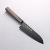 Sakai Takayuki Kurokage VG10 Hammered Teflon Coating Kiritsuke Santoku 160mm Burnt Oak Handle - Seisuke Knife - Slide 11