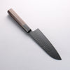 Sakai Takayuki Kurokage VG10 Hammered Teflon Coating Kiritsuke Santoku 160mm Burnt Oak Handle - Seisuke Knife - Slide 12