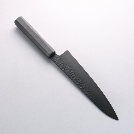 Sakai Takayuki Kurokage VG10 Hammered Teflon Coating Gyuto 210mm Black Lacquered Handle - Seisuke Knife