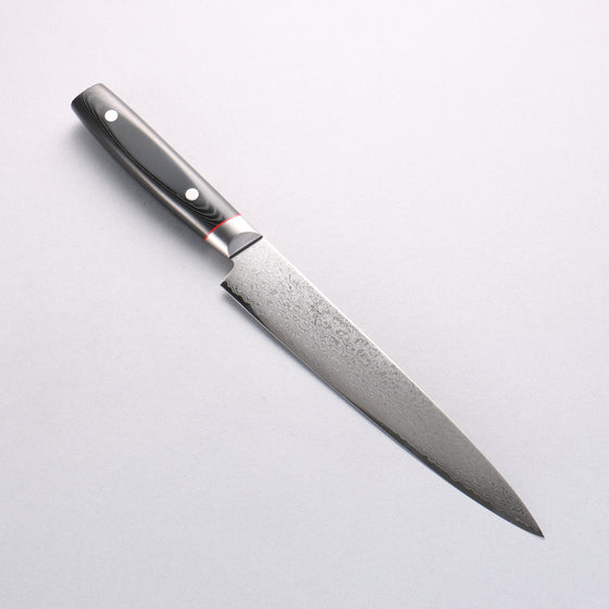 Seisuke VG10 Mirrored Finish Damascus Slicer 210mm Black Micarta Handle - Seisuke Knife