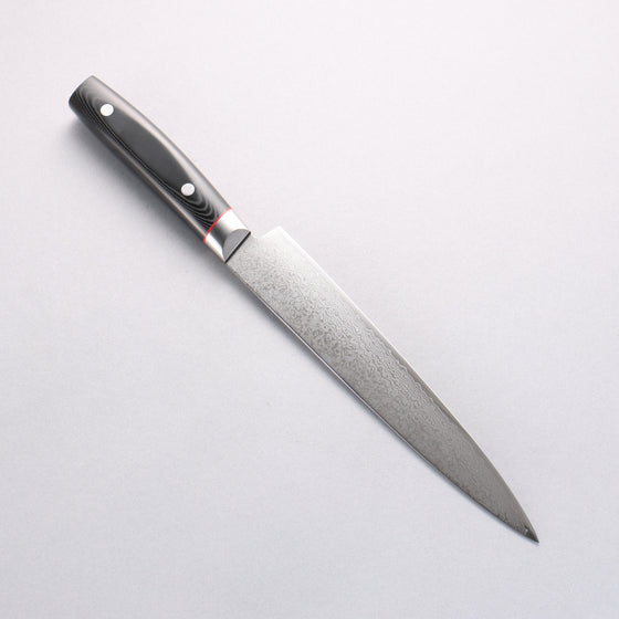 Seisuke VG10 Mirrored Finish Damascus Slicer 210mm Black Micarta Handle - Seisuke Knife