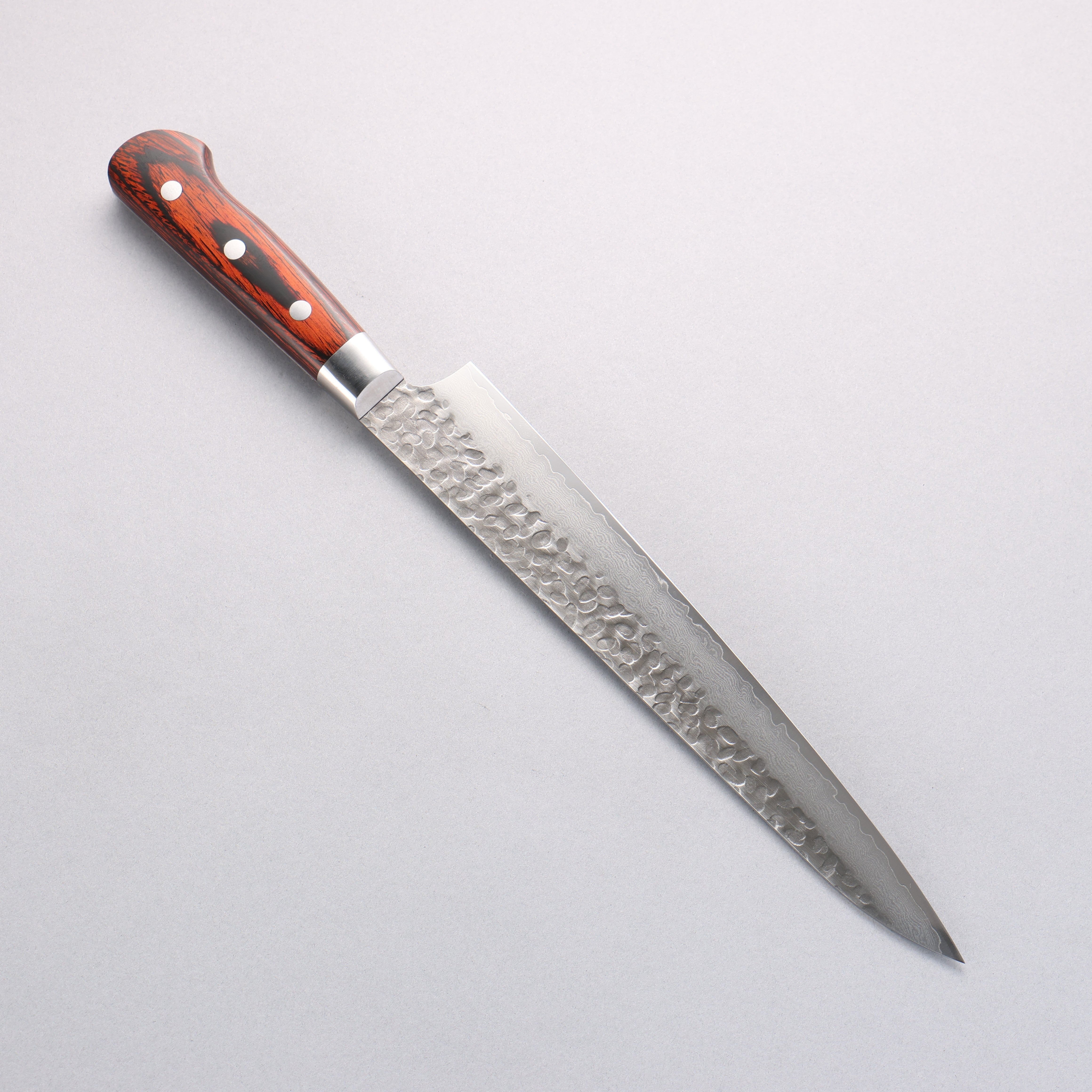 Sakai Takayuki VG10 33 Layer Damascus Sujihiki 240mm Mahogany Pakka wood Handle - Seisuke Knife