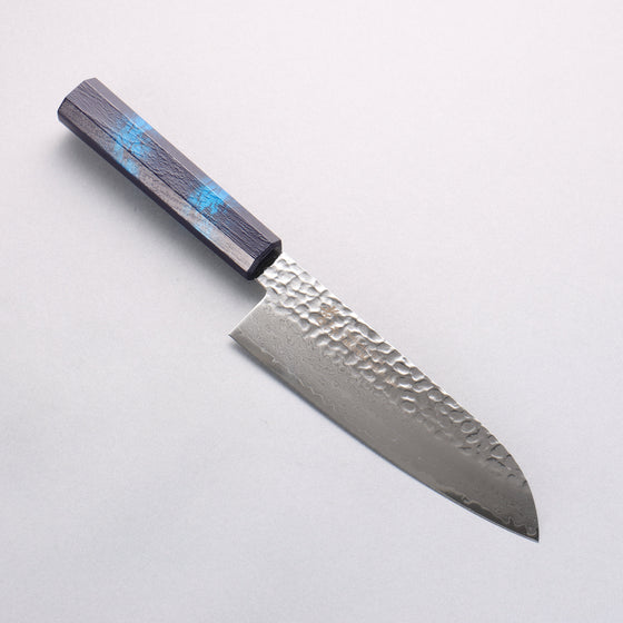 Sakai Takayuki Nanairo VG10 33 Layer Santoku 180mm ABS resin(Turquoise tortoiseshell) Handle - Seisuke Knife
