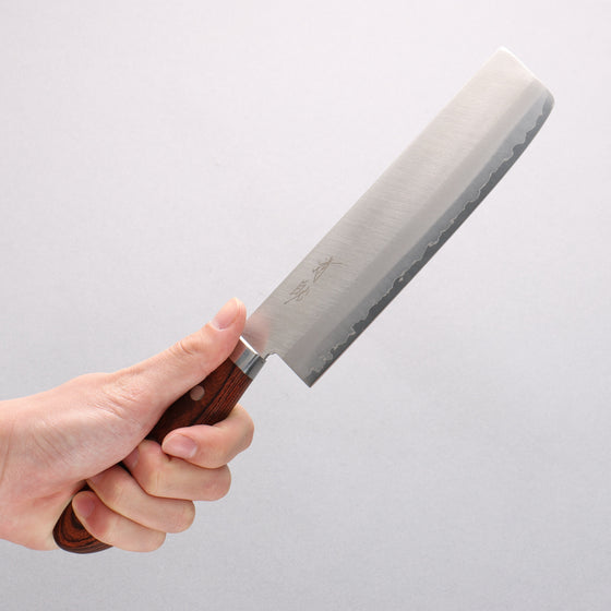 Seisuke VG1 Kasumitogi Nakiri 165mm Mahogany Handle - Seisuke Knife
