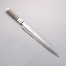  Sakai Takayuki Chef Series Silver Steel No.3 Yanagiba  300mm Stabilized wood (White Ferrule and End Cap) Handle with Sheath