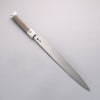 Sakai Takayuki Chef Series Silver Steel No.3 Yanagiba  300mm Stabilized wood (White Ferrule and End Cap) Handle with Sheath - Slide 9