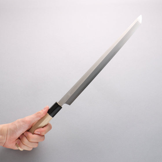 Kikuzuki Silver Steel No.3 Bokashi Sakimaru Takohiki 300mm Magnolia Handle - Seisuke Knife