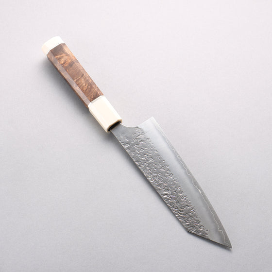 Yu Kurosaki Shizuku SG2 Hammered Bunka 170mm Chinese Quince (White Ferrule and End Cap) Handle - Seisuke Knife