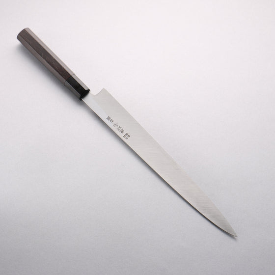 Minamoto Akitada White Steel No.2 Yanagiba 300mm Ebony Wood Handle - Seisuke Knife