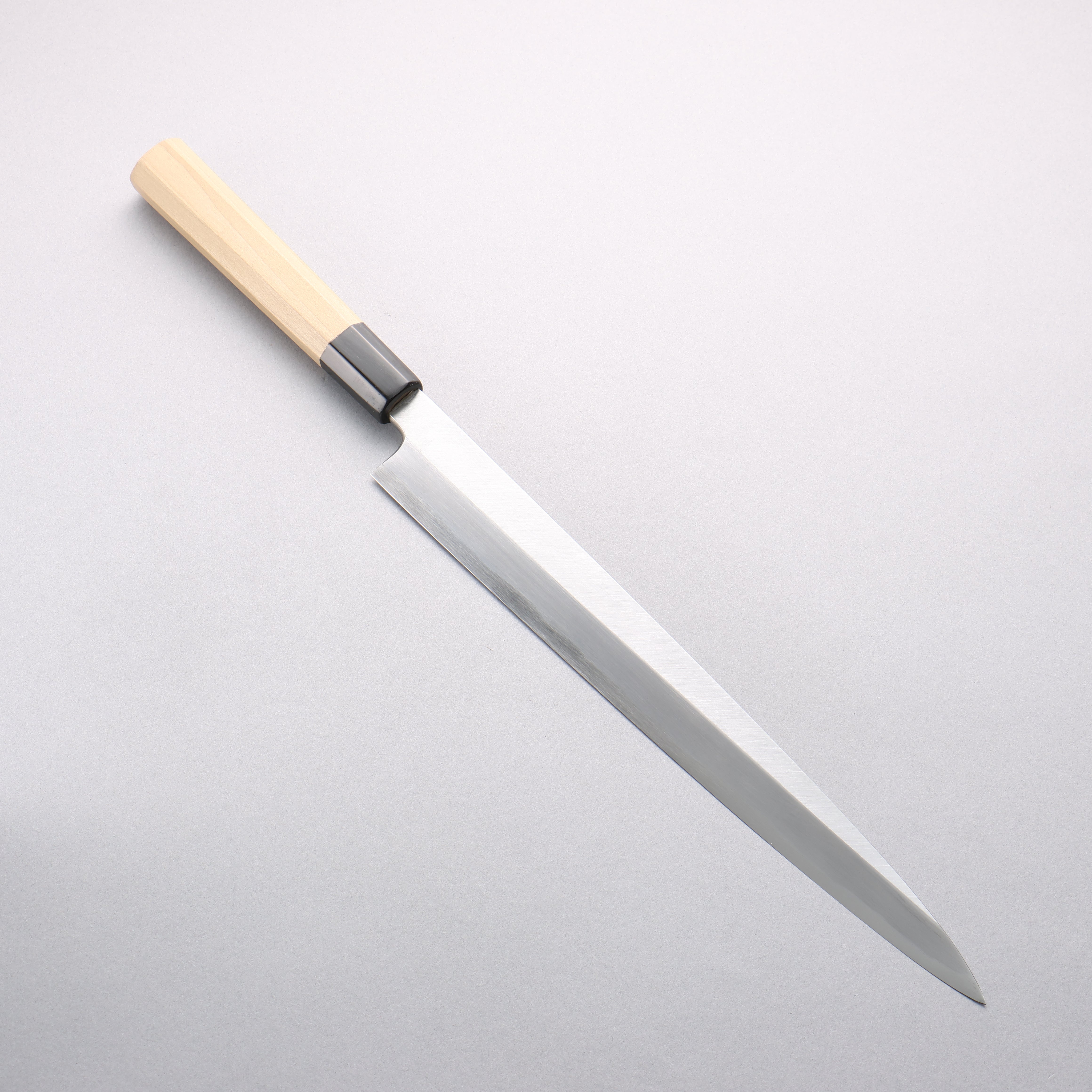 Minamoto Akitada White Steel No.2 Yanagiba 300mm Magnolia & Water Buffalo Horn Handle - Seisuke Knife
