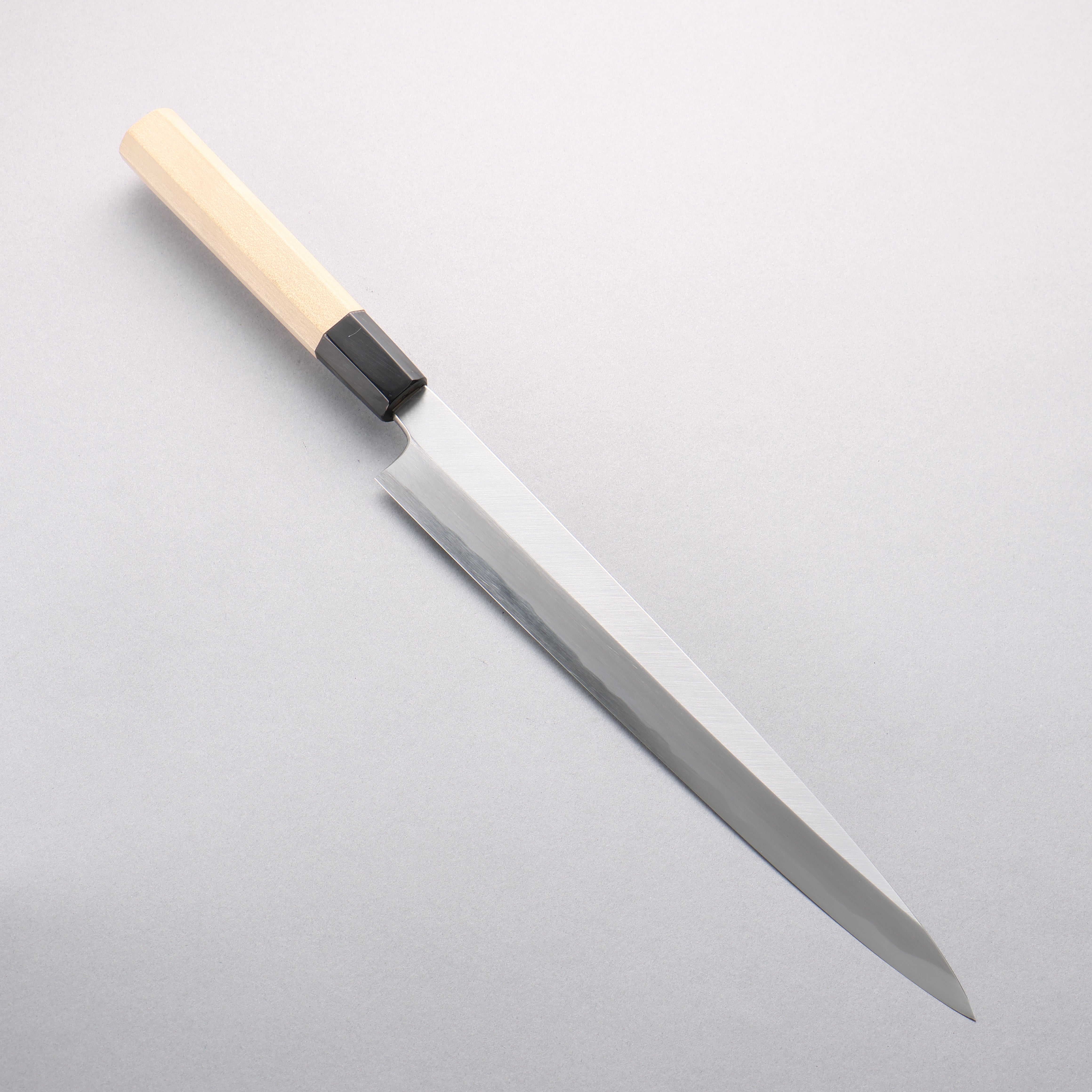 Minamoto Akitada White Steel No.2 Yanagiba 270mm Magnolia (Ferrule: Water Buffalo Horn) Handle - Seisuke Knife