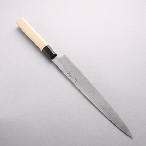 Minamoto Akitada White Steel No.2 Yanagiba 270mm Magnolia (Ferrule: Water Buffalo Horn) Handle - Seisuke Knife