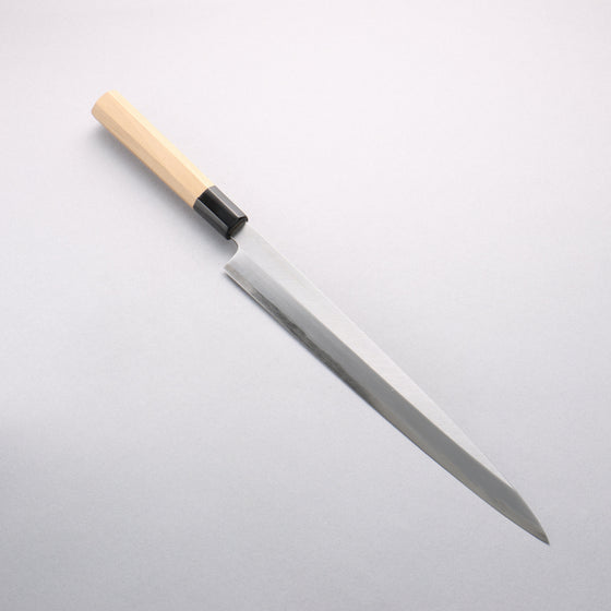 Minamoto Akitada Blue Steel No.2 Yanagiba 300mm Magnolia (Ferrule: Water Buffalo Horn) Handle - Seisuke Knife