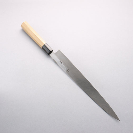 Minamoto Akitada Blue Steel No.2 Yanagiba 300mm Magnolia (Ferrule: Water Buffalo Horn) Handle - Seisuke Knife