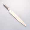 Sakai Takayuki Chef Series Silver Steel No.3 Yanagiba  270mm Stabilized wood (White Ferrule and End Cap) Handle with Sheath - Slide 13