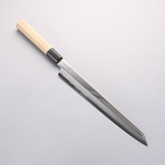 Choyo Silver Steel No.3 Mirrored Finish Kengata Yanagiba 270mm Magnolia Handle - Seisuke Knife