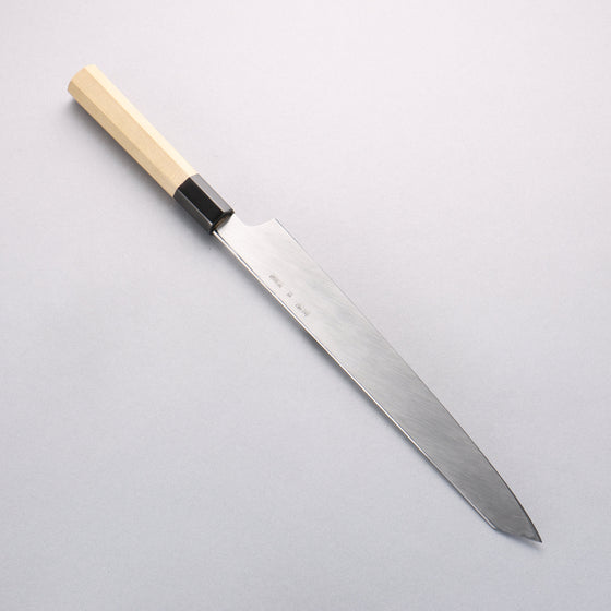 Choyo Silver Steel No.3 Mirrored Finish Kengata Yanagiba 270mm Magnolia Handle - Seisuke Knife